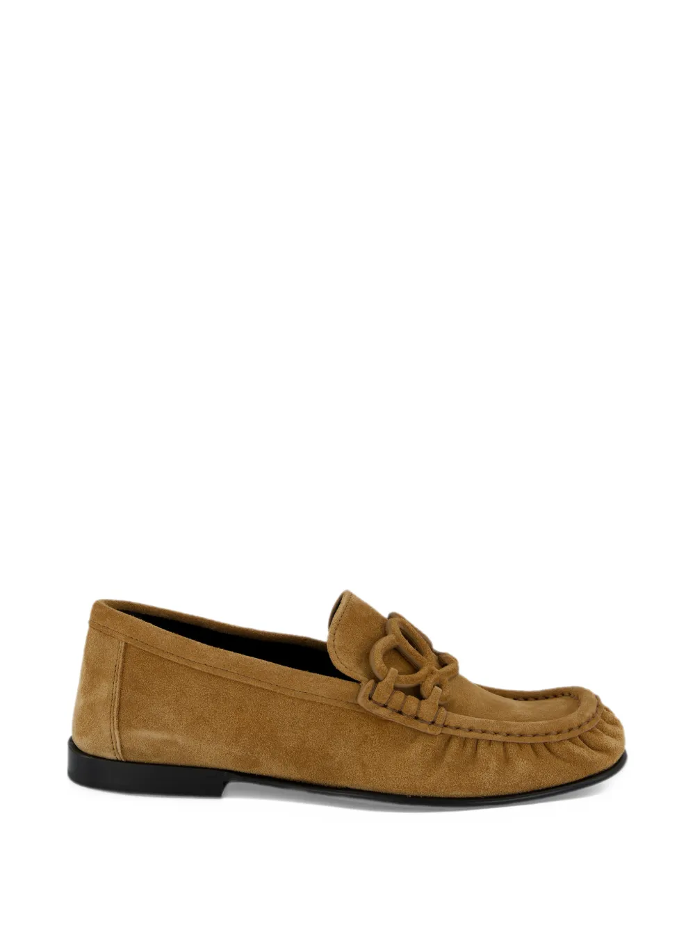 LOEWE Double L loafers in suede calfskin - Marrone