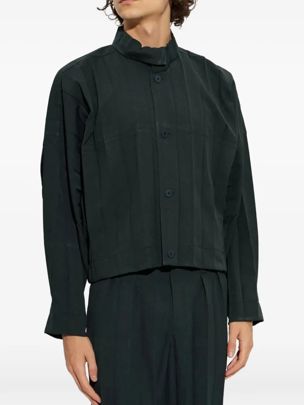 Homme Plissé Issey Miyake Edge Ensemble pleated jacket - Green