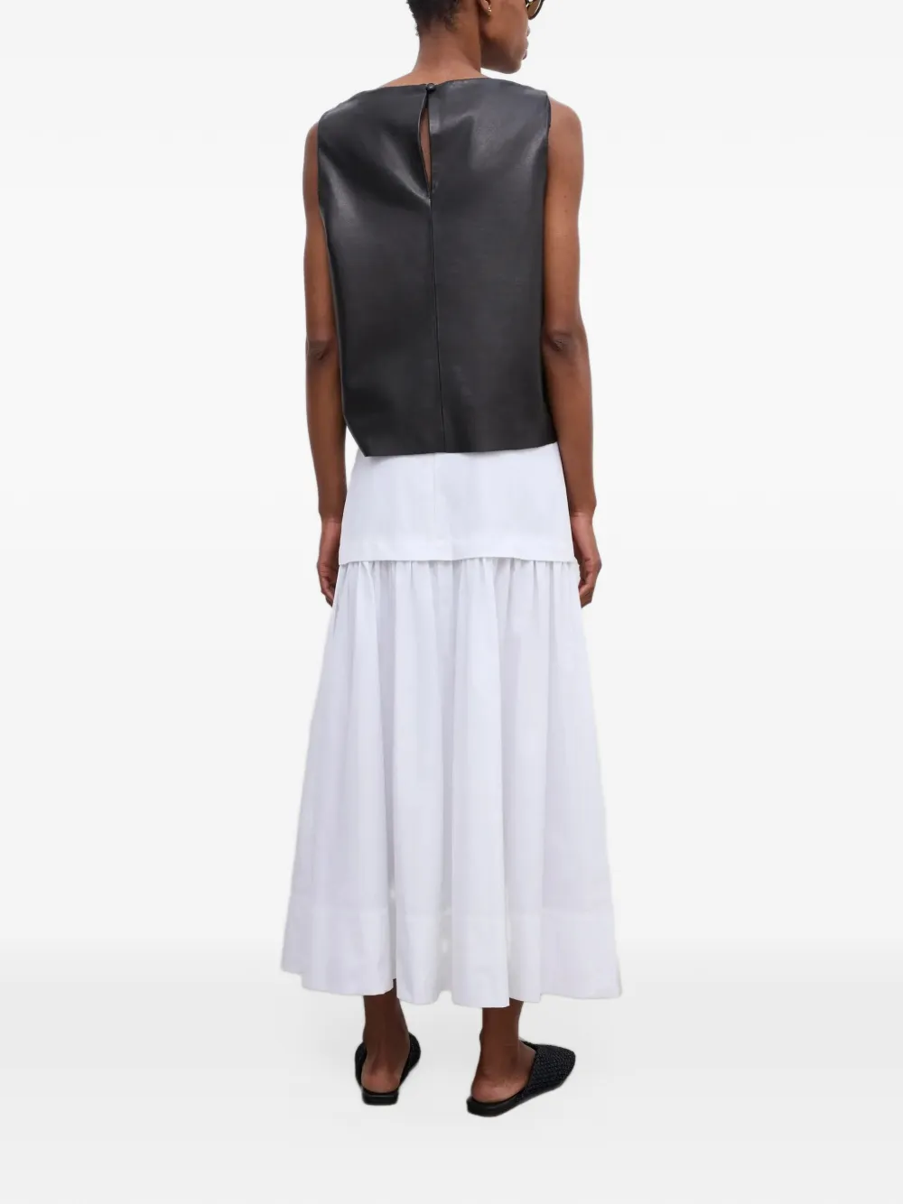 House Of Dagmar pleated maxi skirt Wit