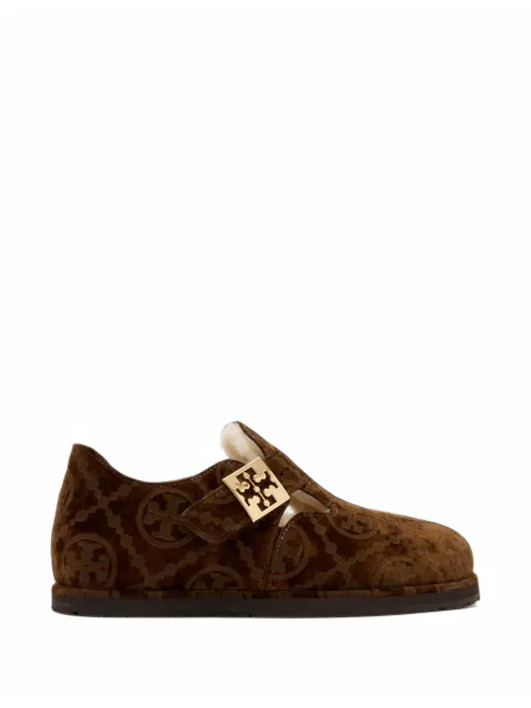 Tory Burch derbies Mellow en peau lainée