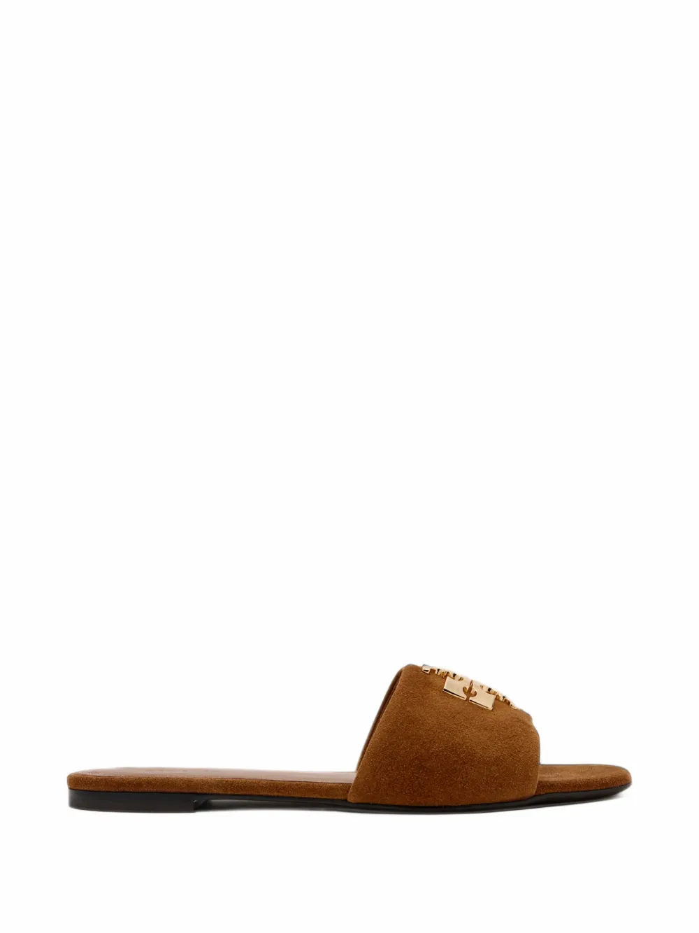 Tory Burch Charlie logo-plaque sandals - Braun