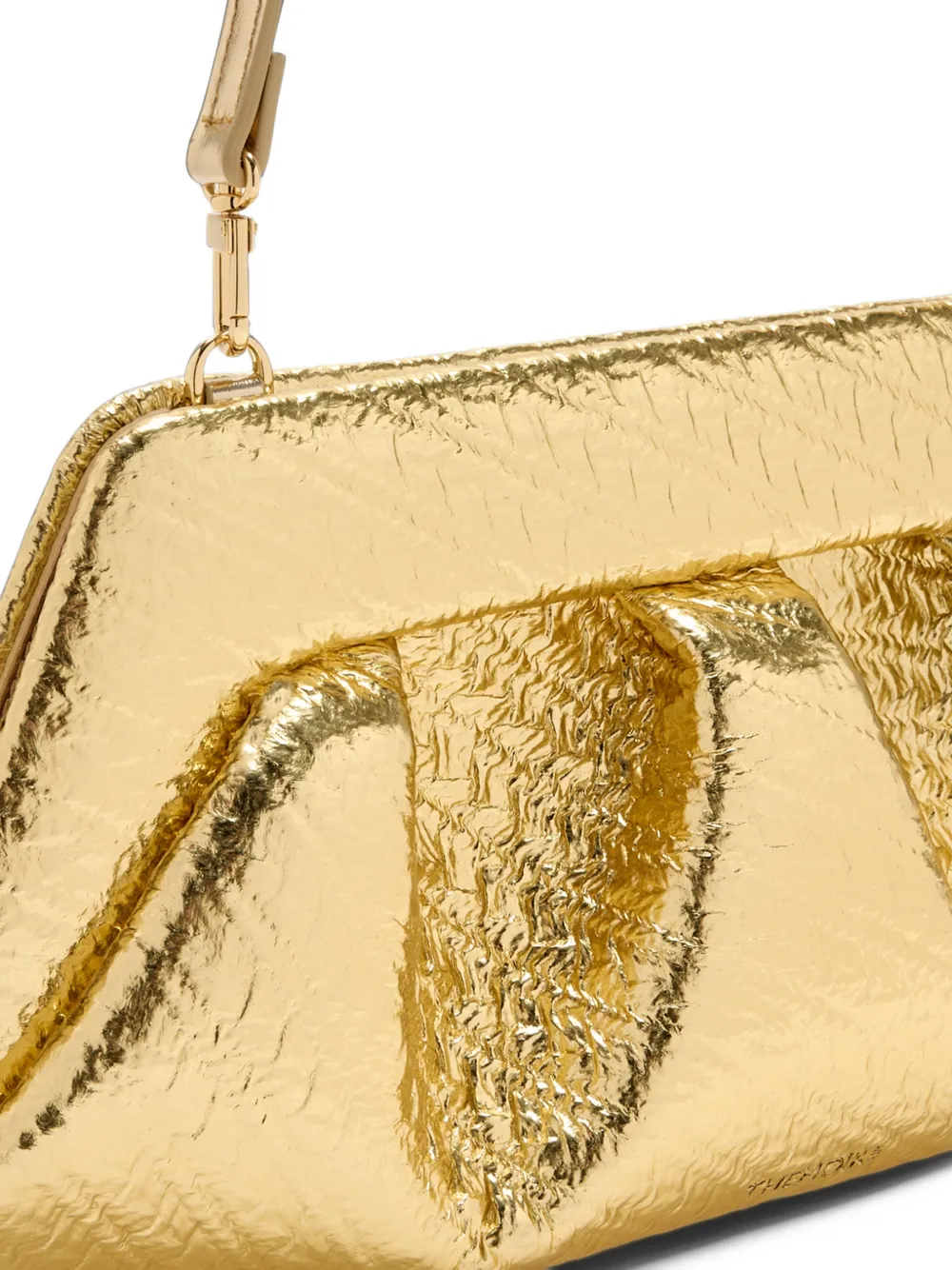 Themoirè Bios laminated hemp shoulder bag Goud