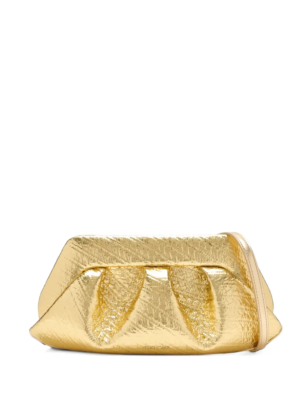 Themoirè Bios laminated hemp shoulder bag Goud