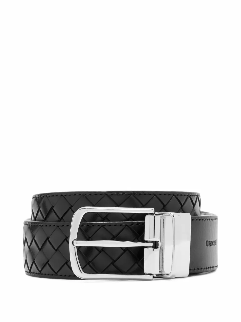 Officine Creative woven leather belt Zwart