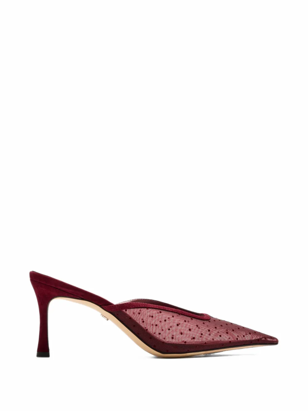 Sam Edelman Margeaux polka-dot mesh mules - Rouge