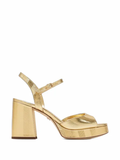 Sam Edelman Fleur chevron-textured platform sandals