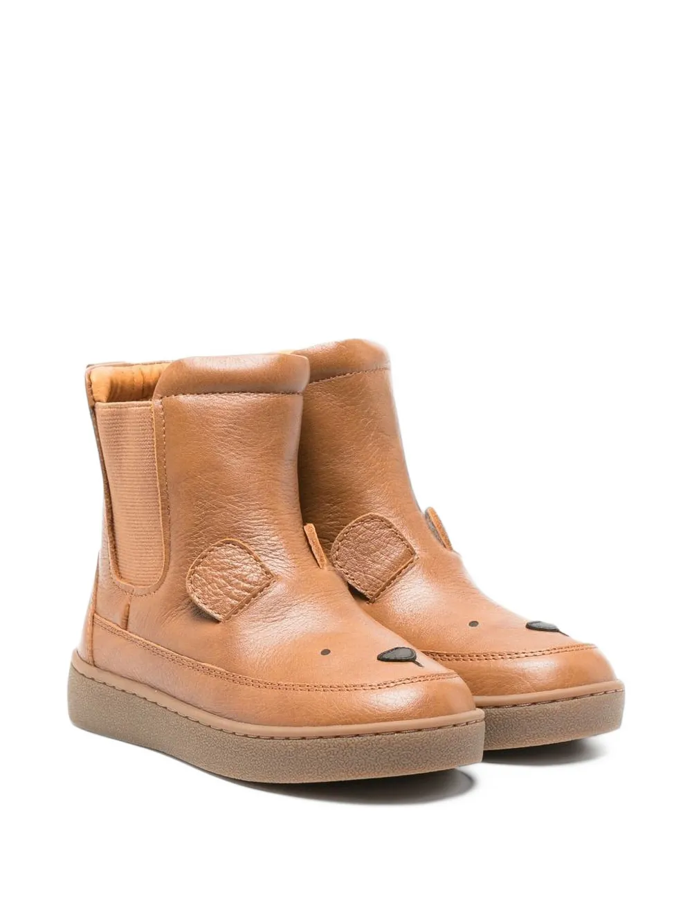 Donsje Thuru animal-patch leather boots - Braun