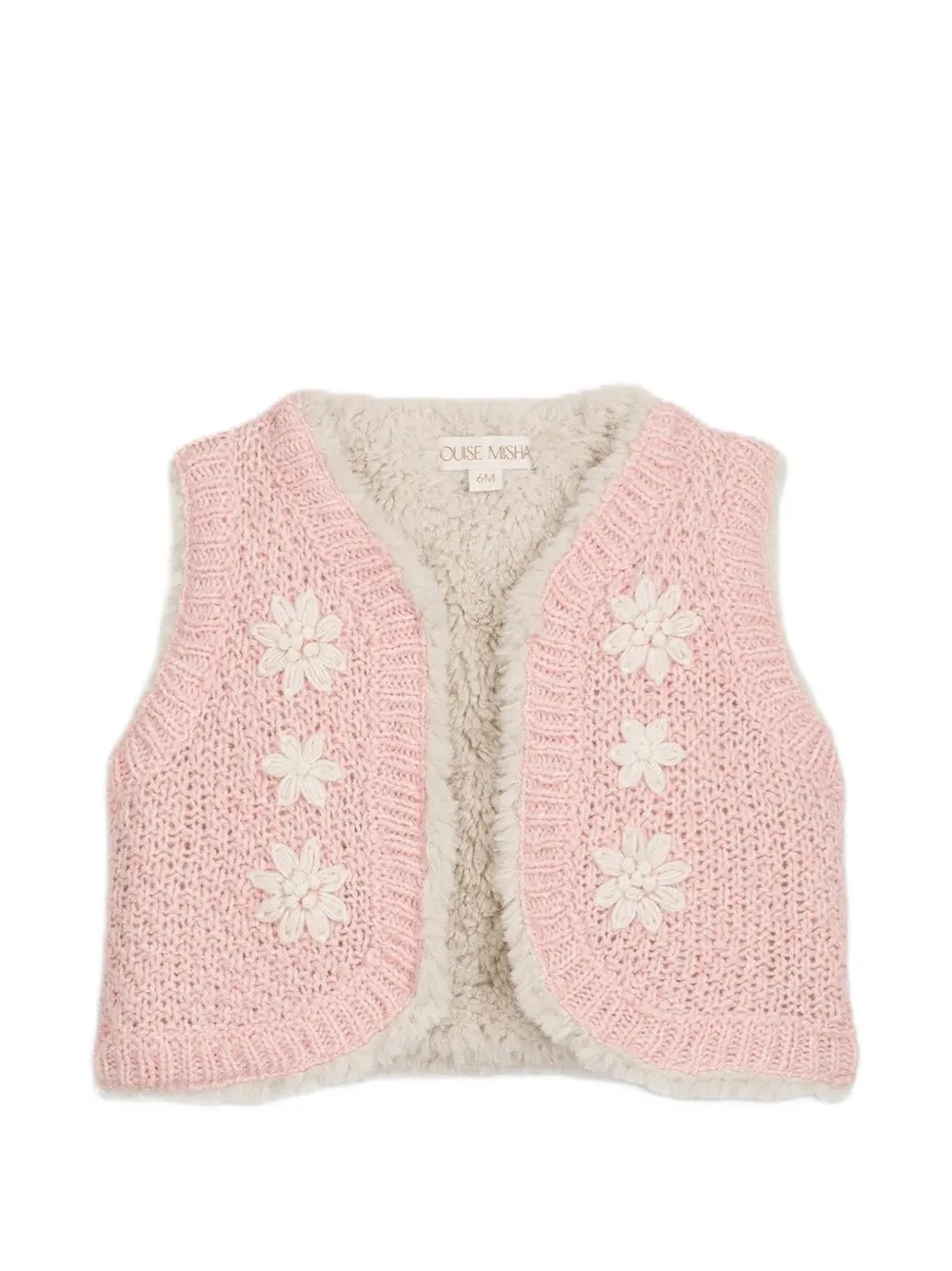 LOUISE MISHA KIDS Yolette reversible embroidered cardigan - Rosa