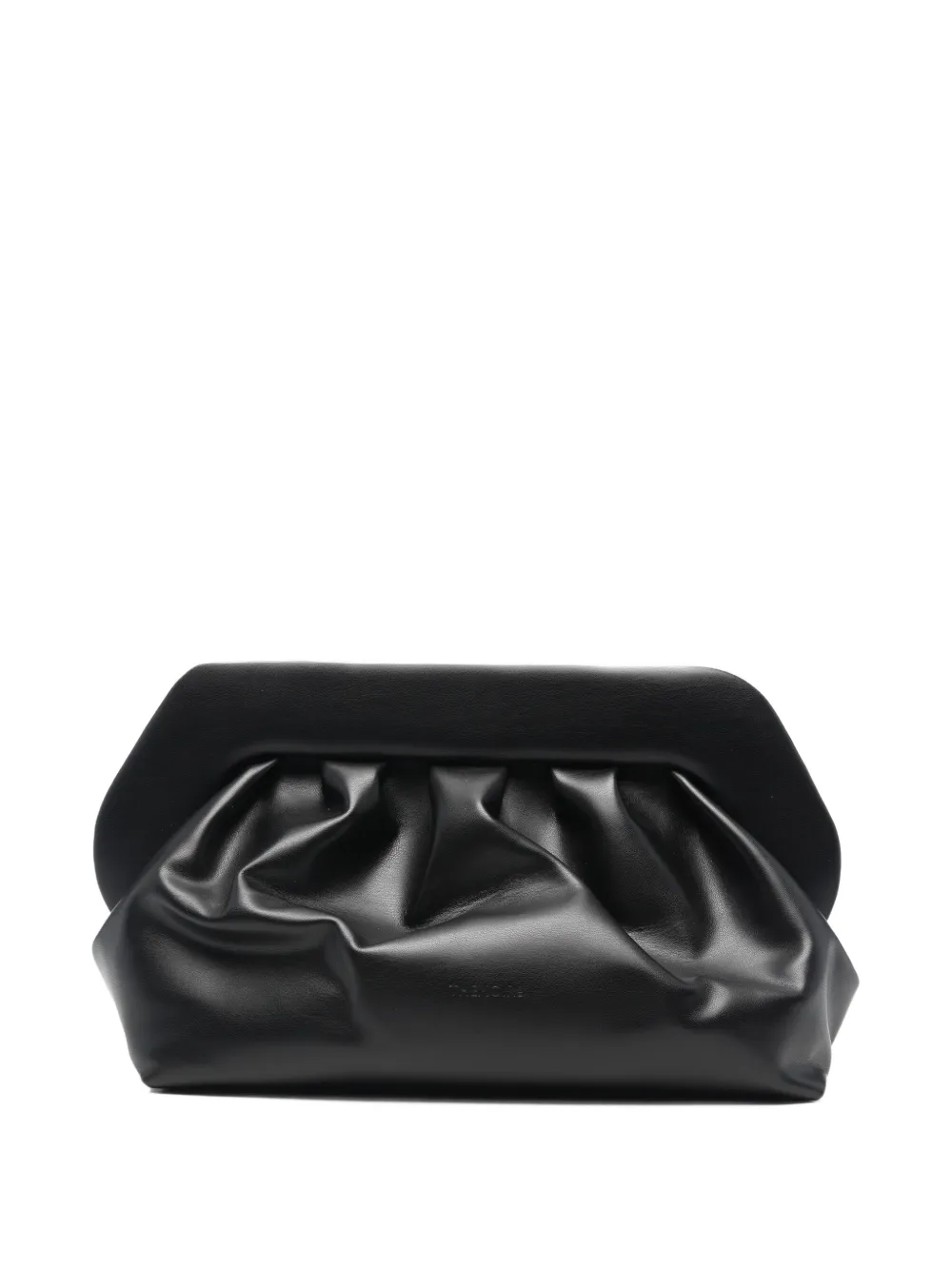 Themoirè Bios ruched clutch bag - Nero