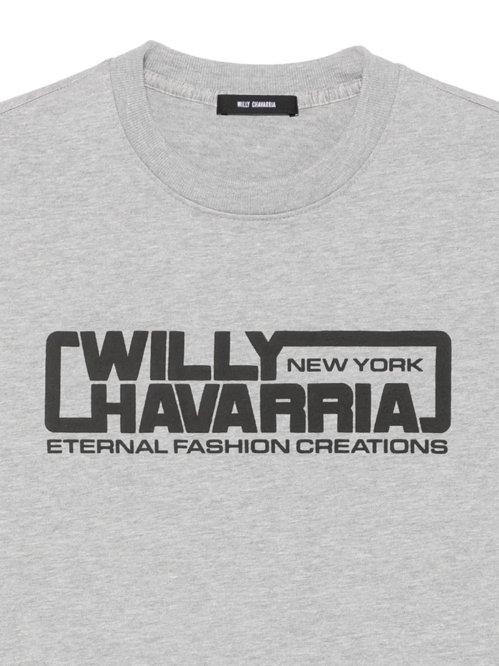 Willy Chavarria logo-print T-shirt Grijs