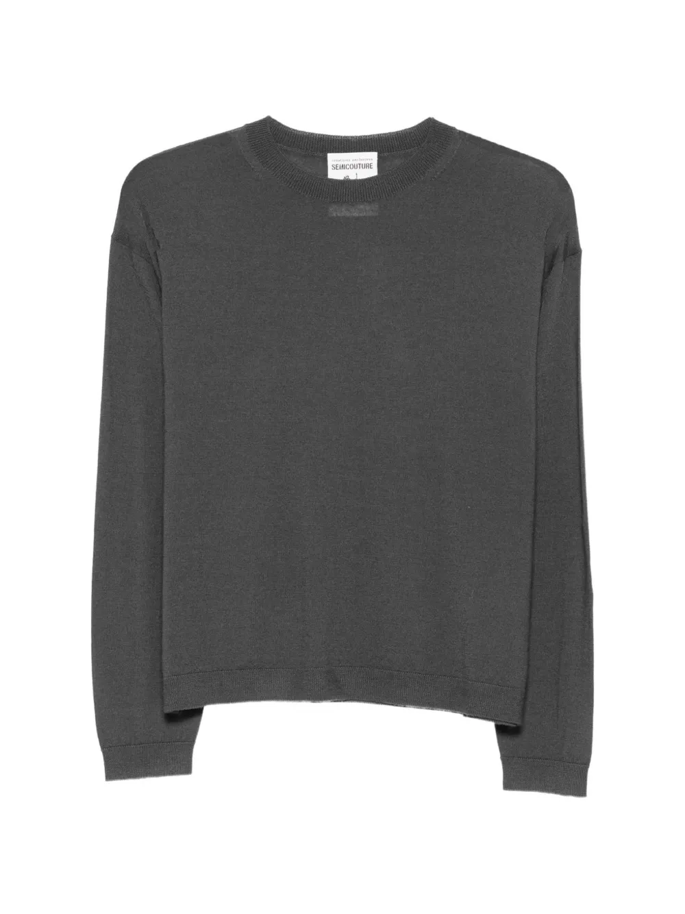 Semicouture Haley fine-knit wool sweater Grijs