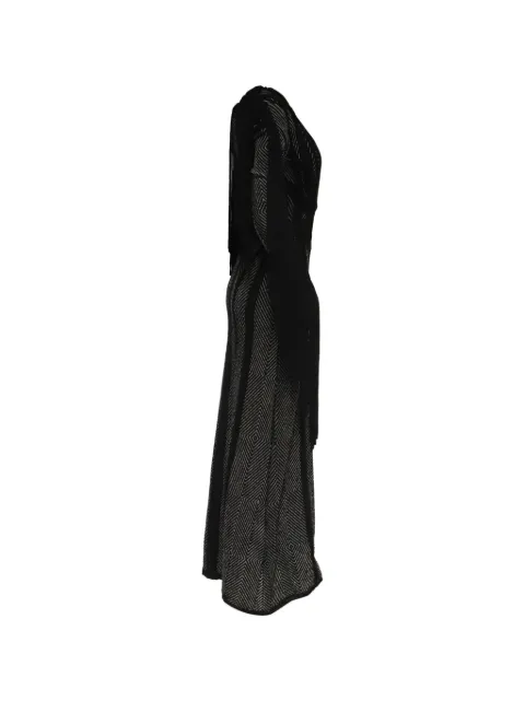 Hervé Léger Pre-Owned fringed long-sleeve dress