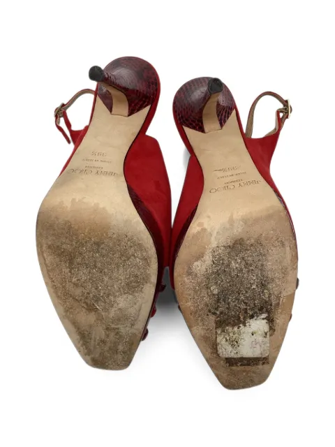 Jimmy Choo Pre-Owned sandalias de piel con efecto de piel de serpiente 2020