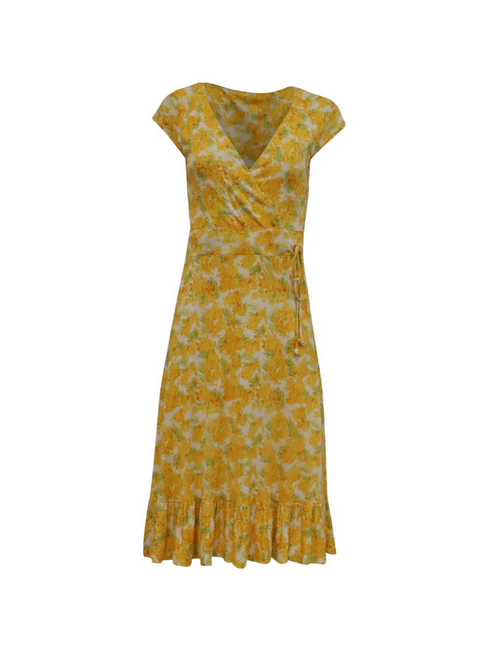 Diane Von Furstenberg Vintage 2020s floral-print midi dress - Giallo