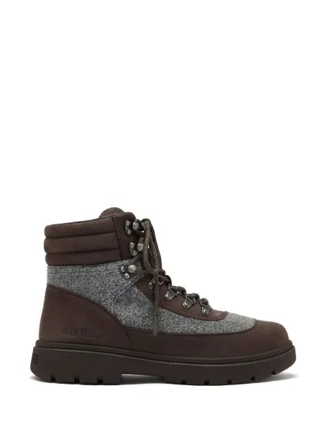 Moon Boot Combat boots brown felt
