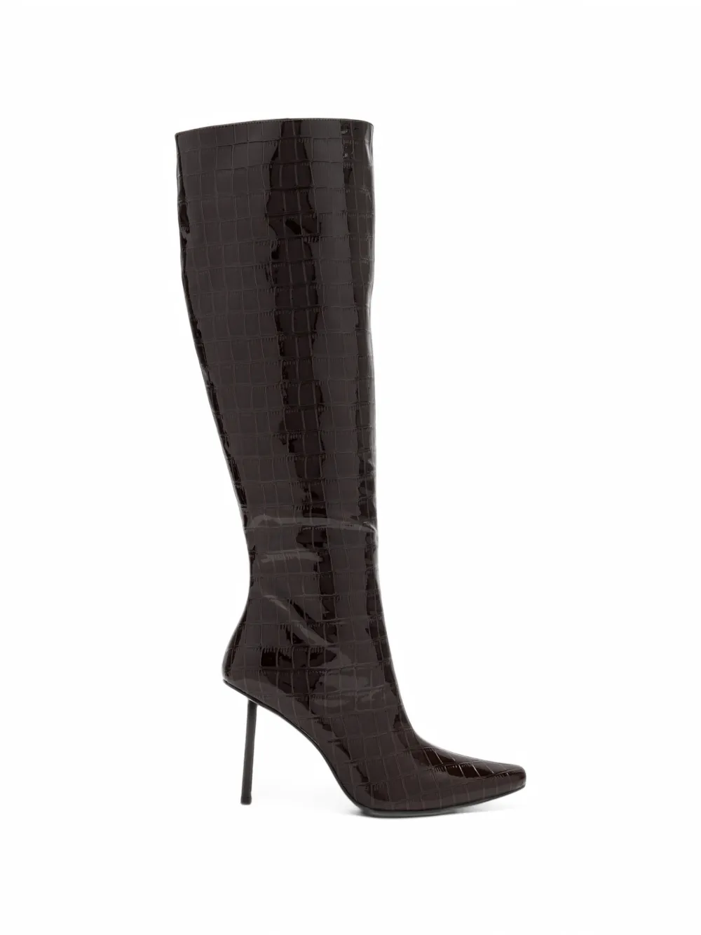 Femme La bottes Whistler vernies à effet peau de crocodile - Marron