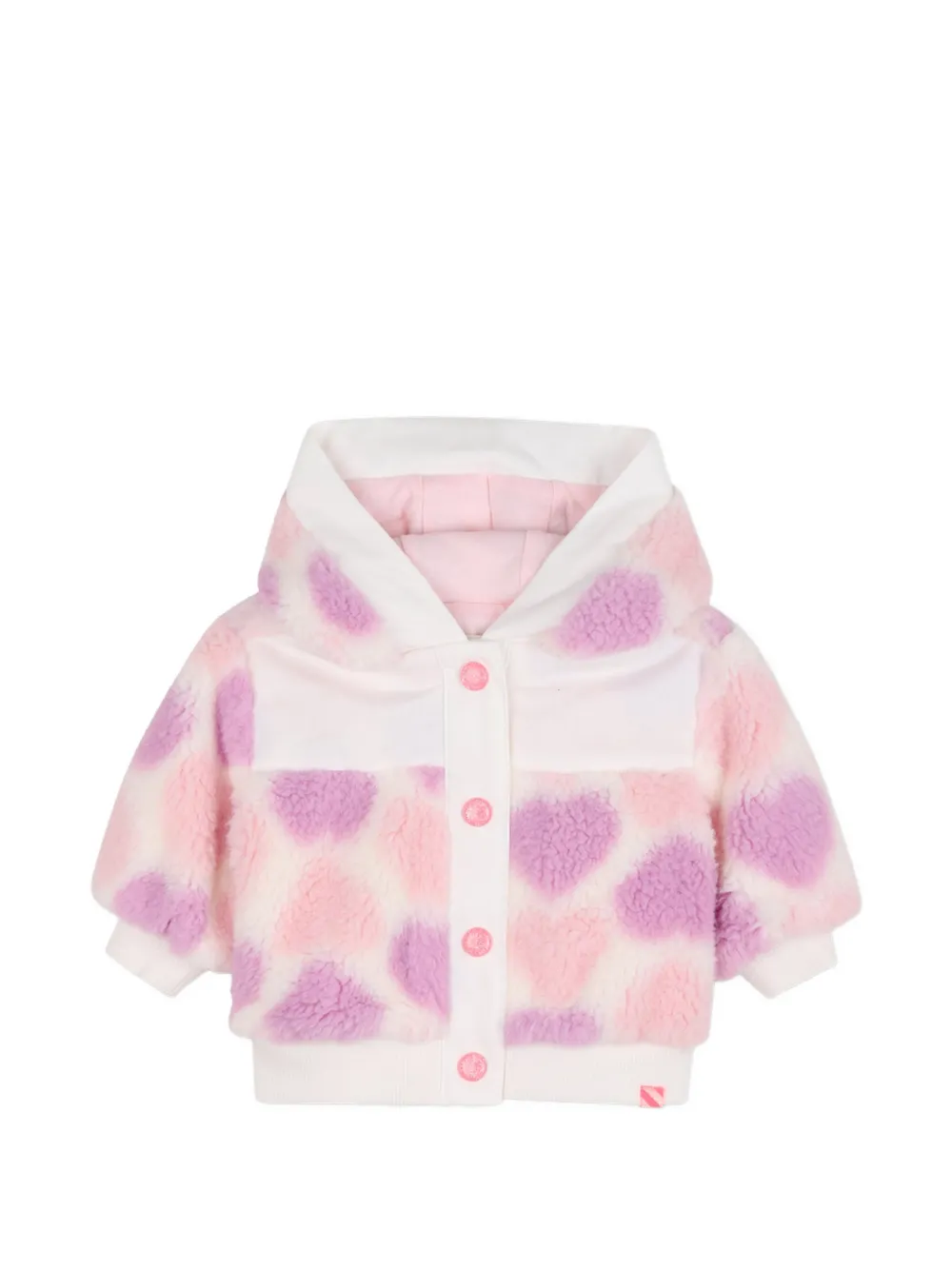 Billieblush Heart-print bow-detail coat Roze
