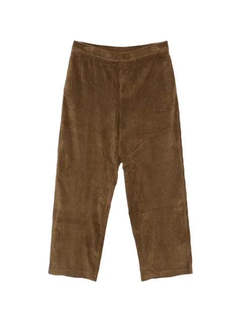 Lacoste corduroy logo-patch trousers