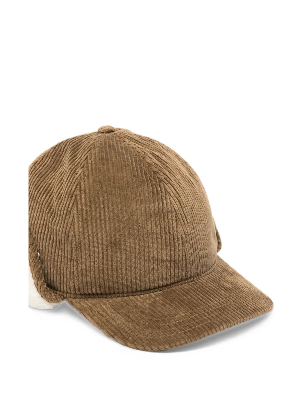 Lacoste Ribfluwelen pet met oorkleppen Bruin