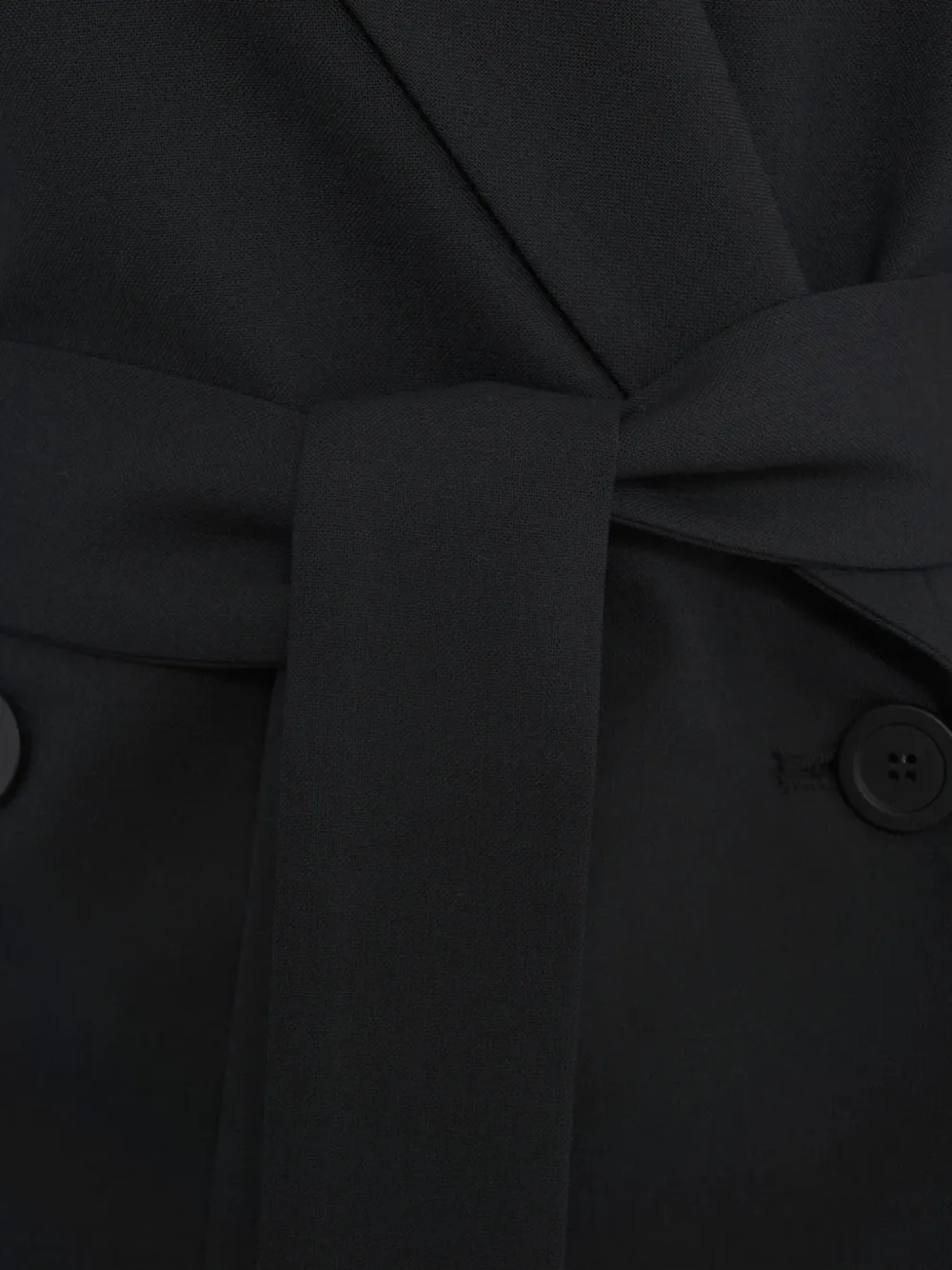 Semicouture Allison belted notched-lapel jacket Zwart