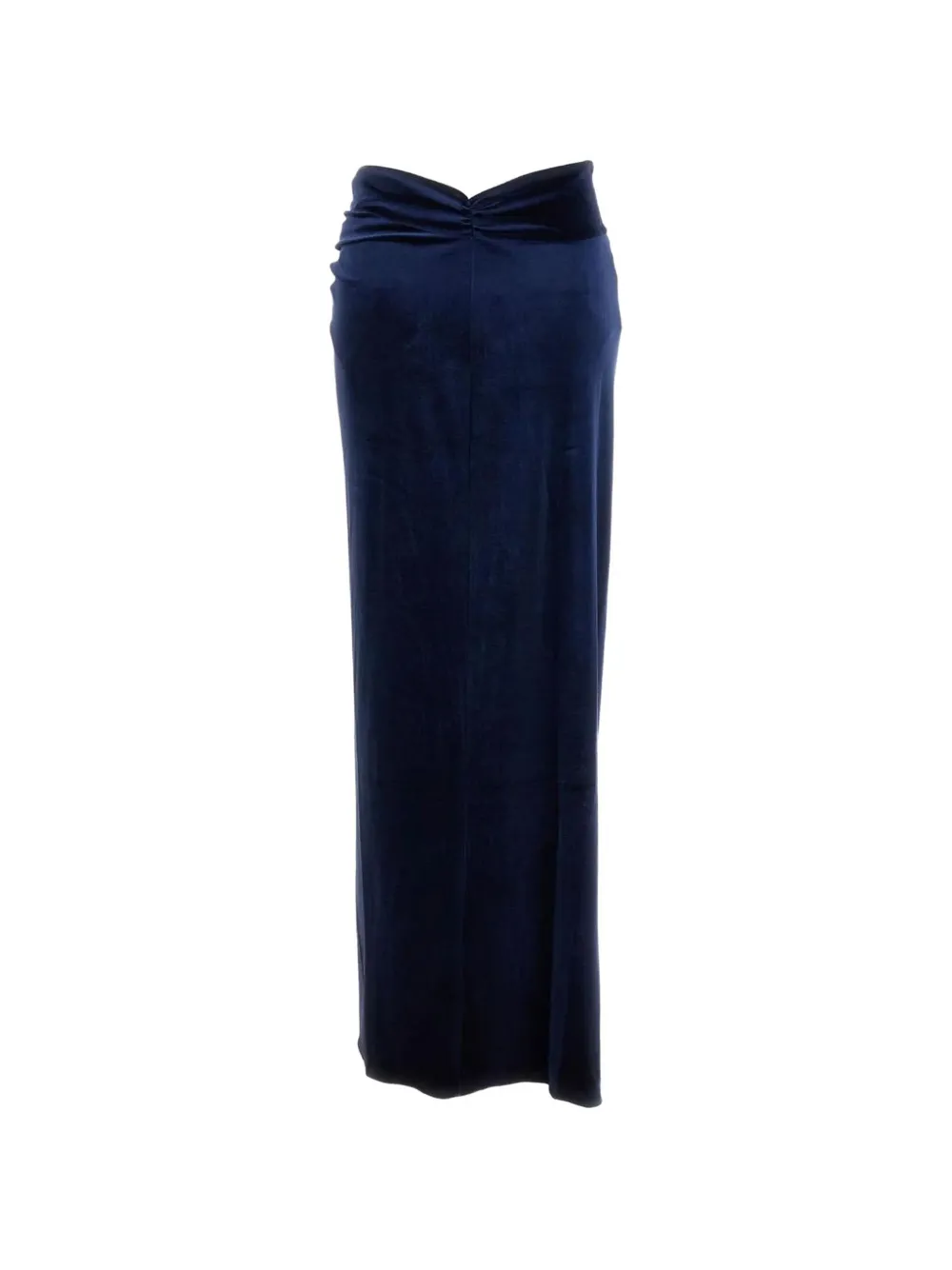 THE ANDAMANE Zohra knot-detail maxi skirt Blauw