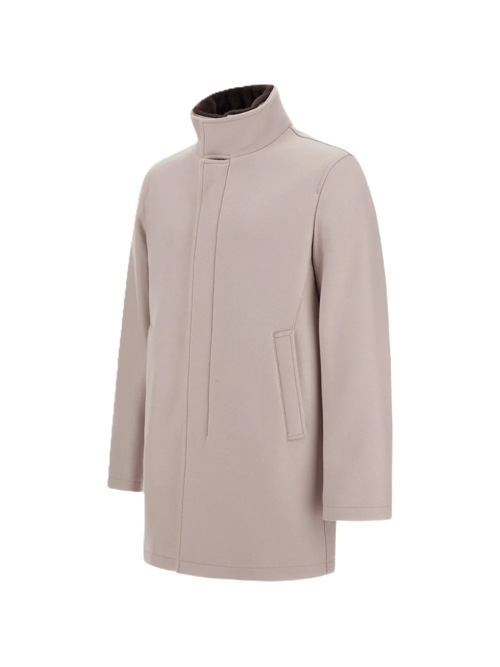 Herno twill-combed trench coat Beige