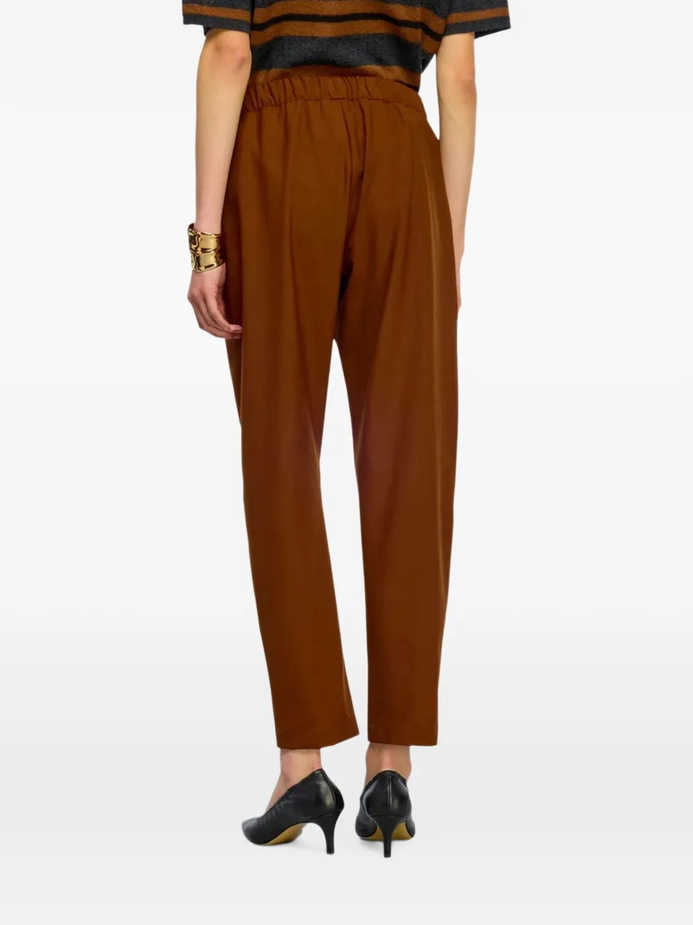 Semicouture Buddy drawstring-waist trousers Bruin