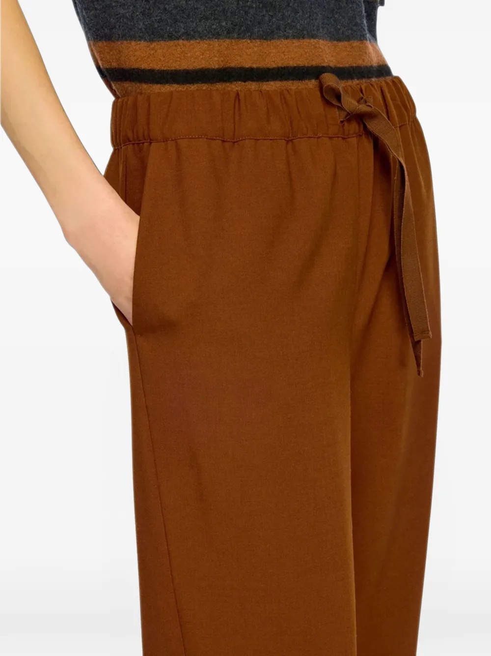 Semicouture Buddy drawstring-waist trousers Bruin