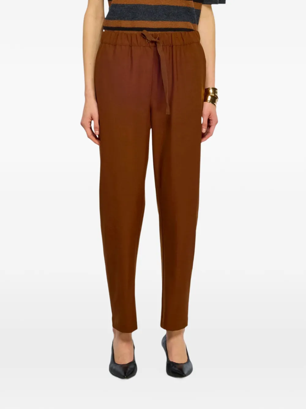 Semicouture Buddy drawstring-waist trousers Bruin