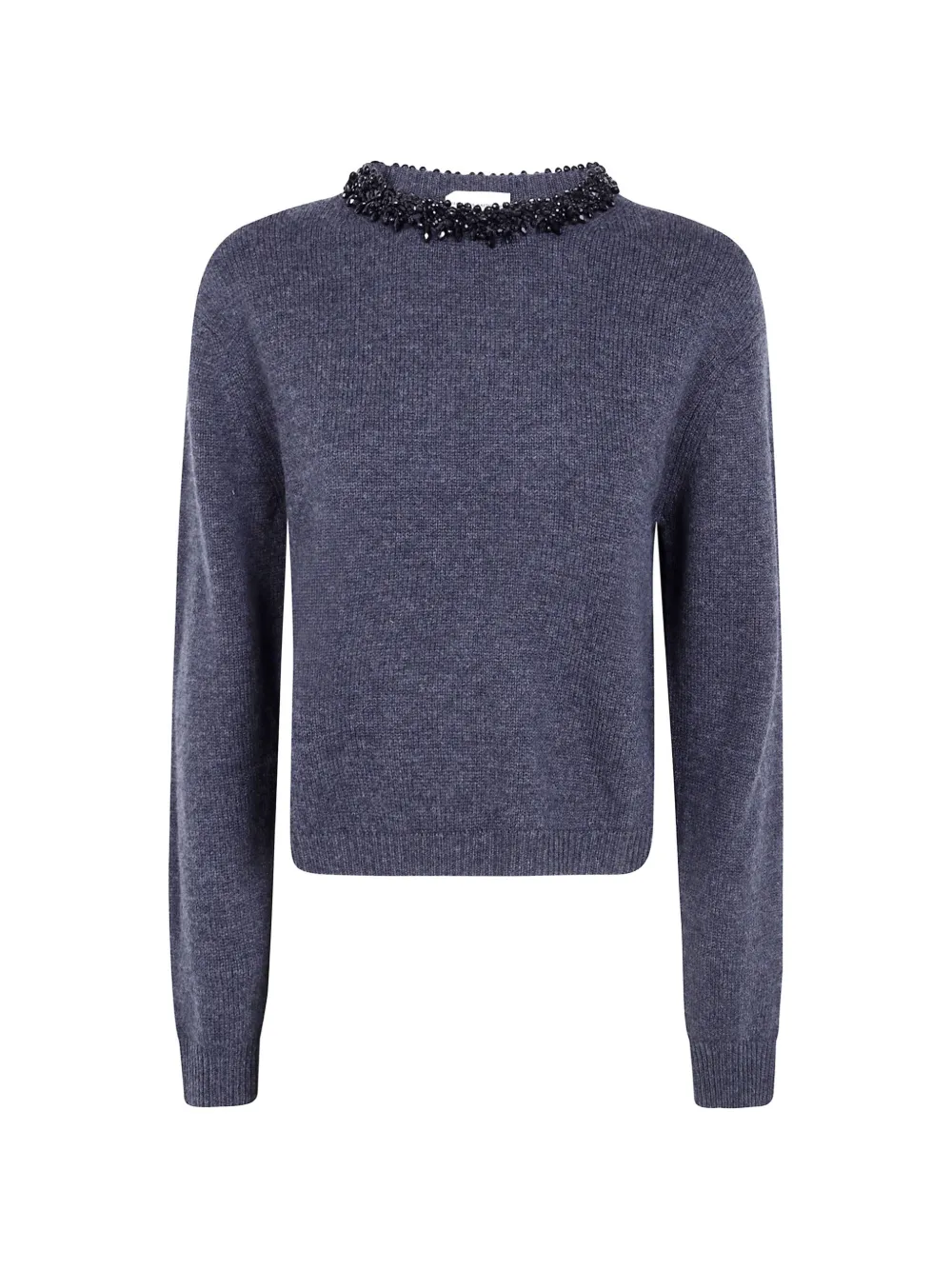 Semicouture Denny bead-embellished cashmere-blend sweater Grijs