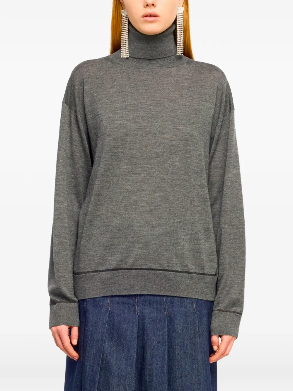 Semicouture Freda turtleneck sweater Grijs