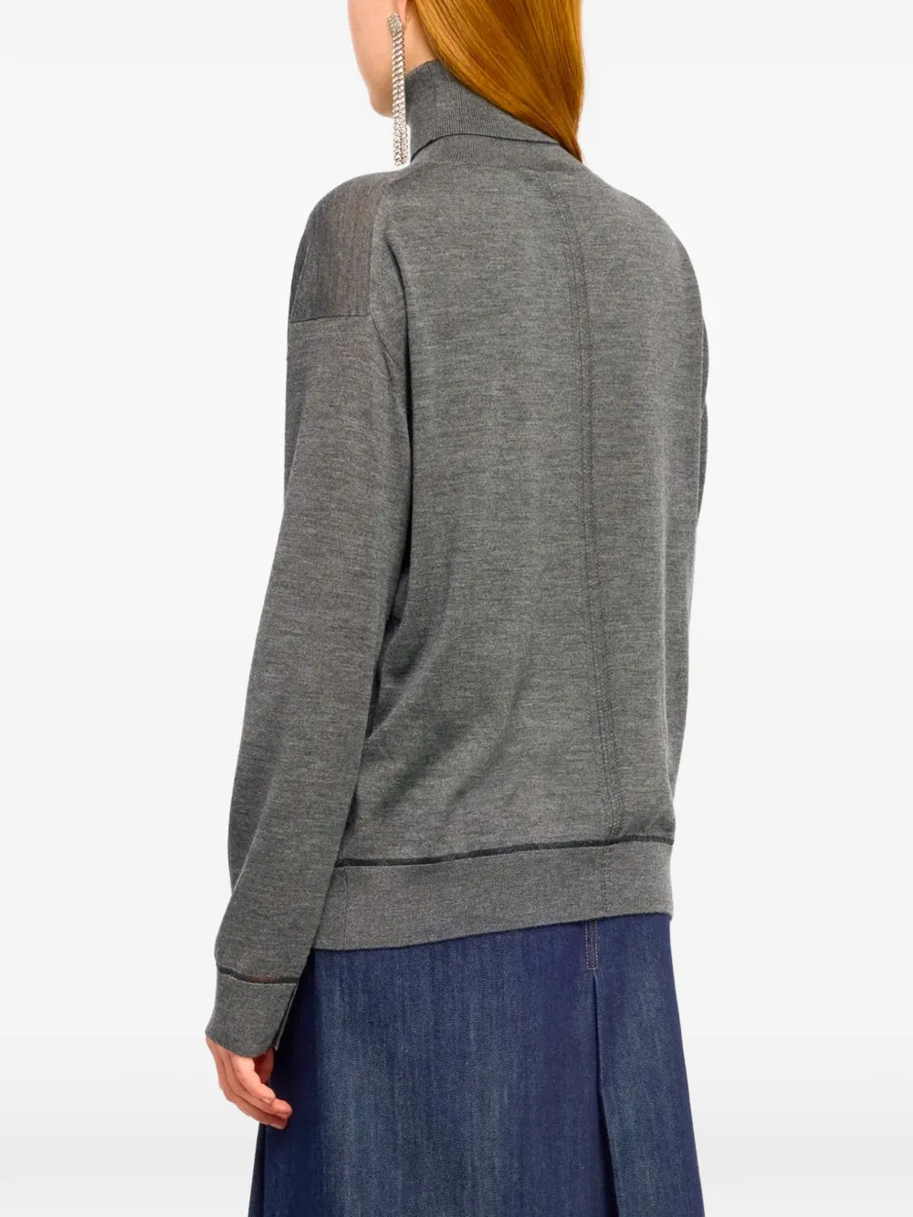 Semicouture Freda turtleneck sweater Grijs