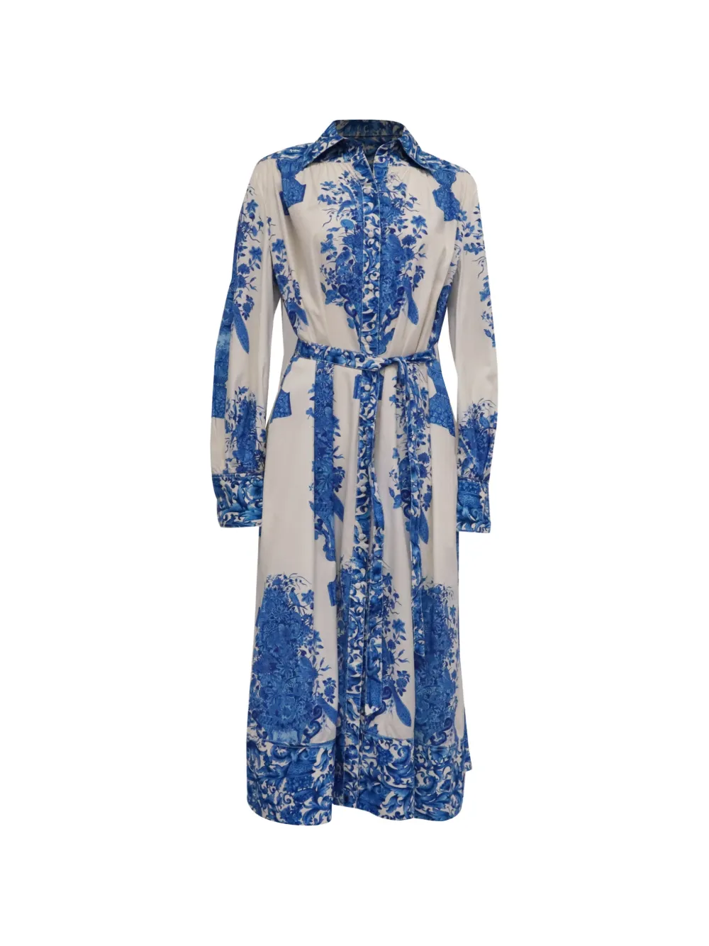 Valentino Garavani Pre-Owned floral-print shirt dress - Toni neutri