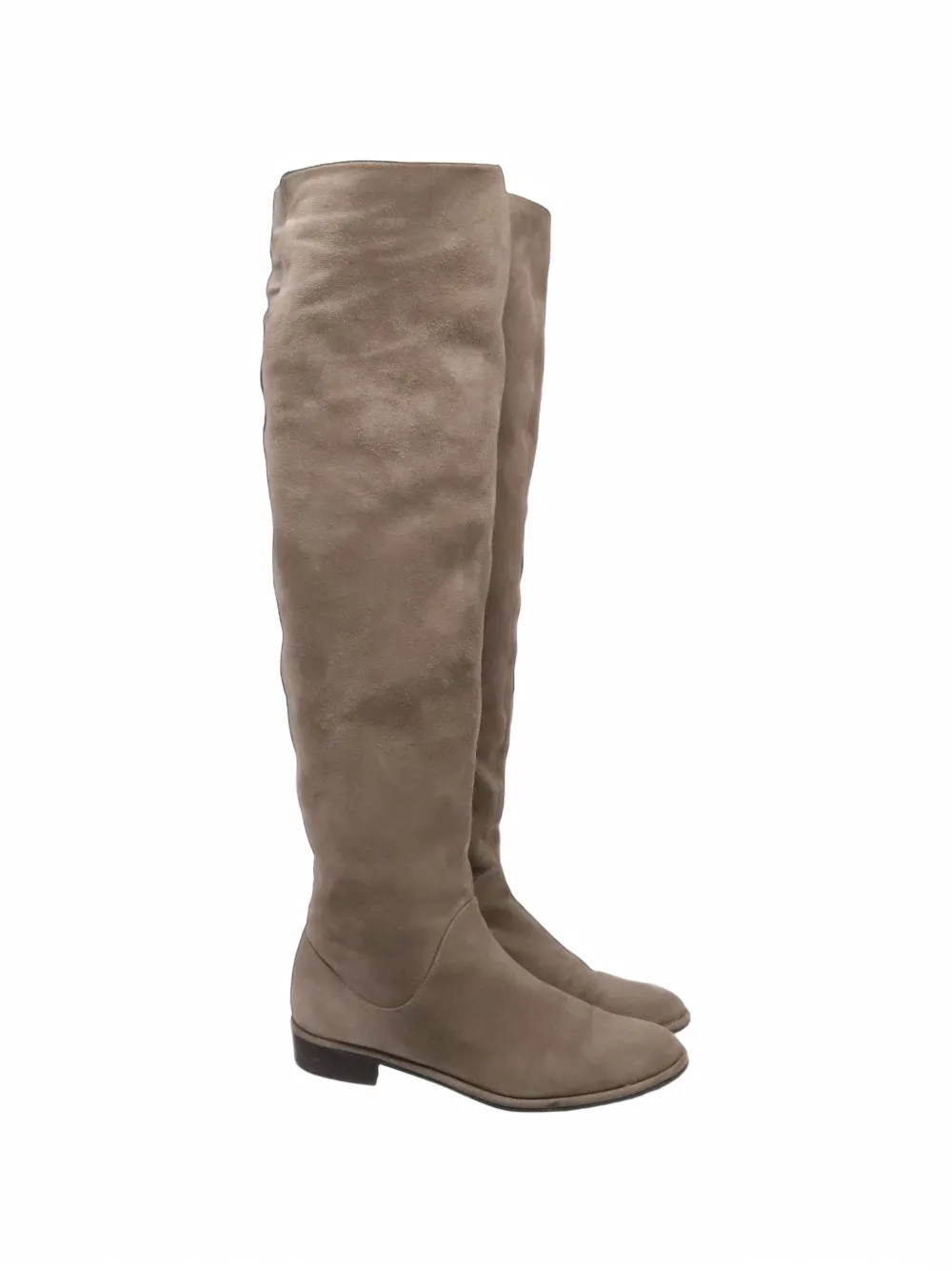 Stuart Weitzman 2010s knee-high suede boots - Nude