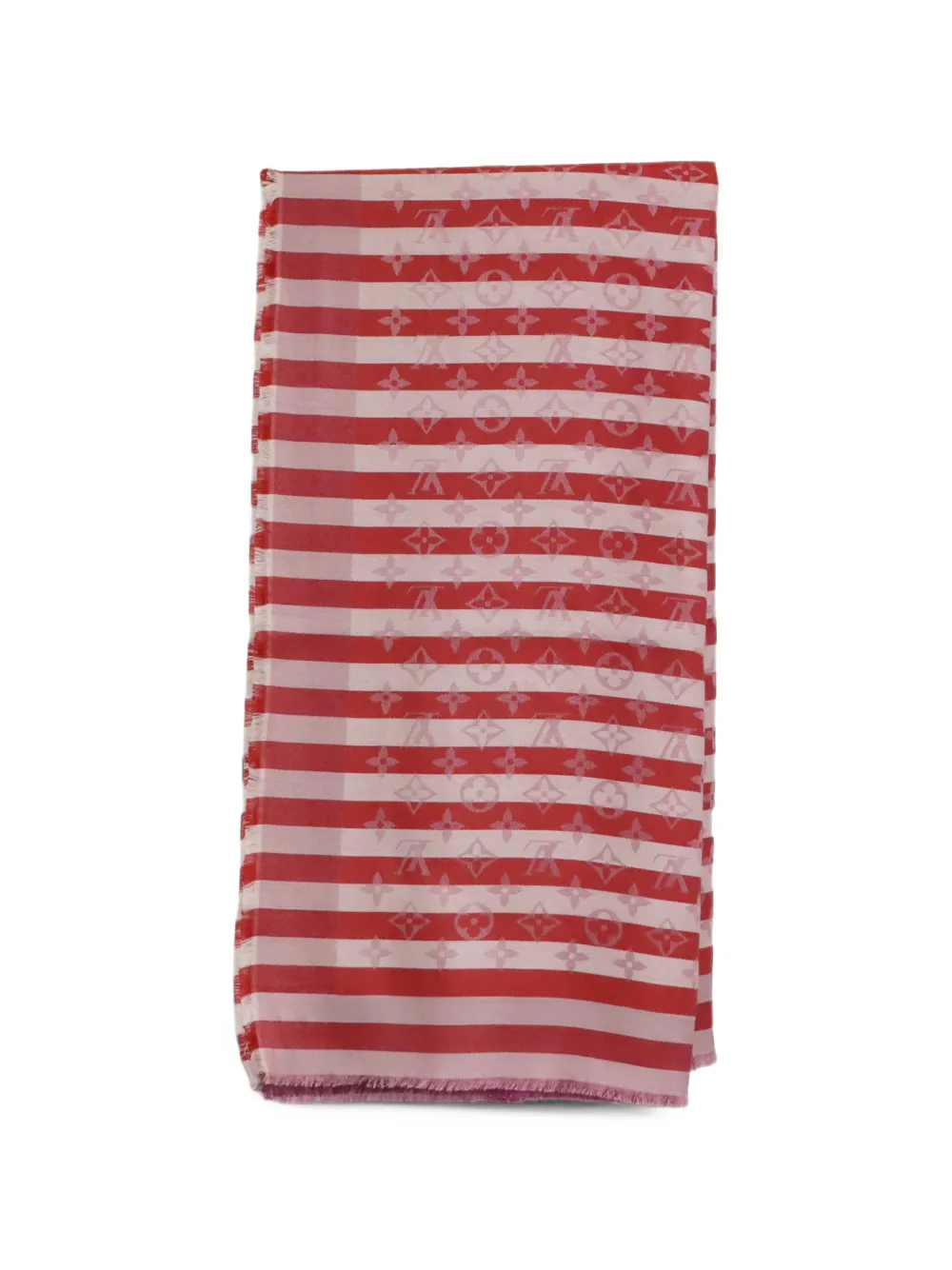 Louis Vuitton Pre-Owned striped Monogram scarf - Rosso
