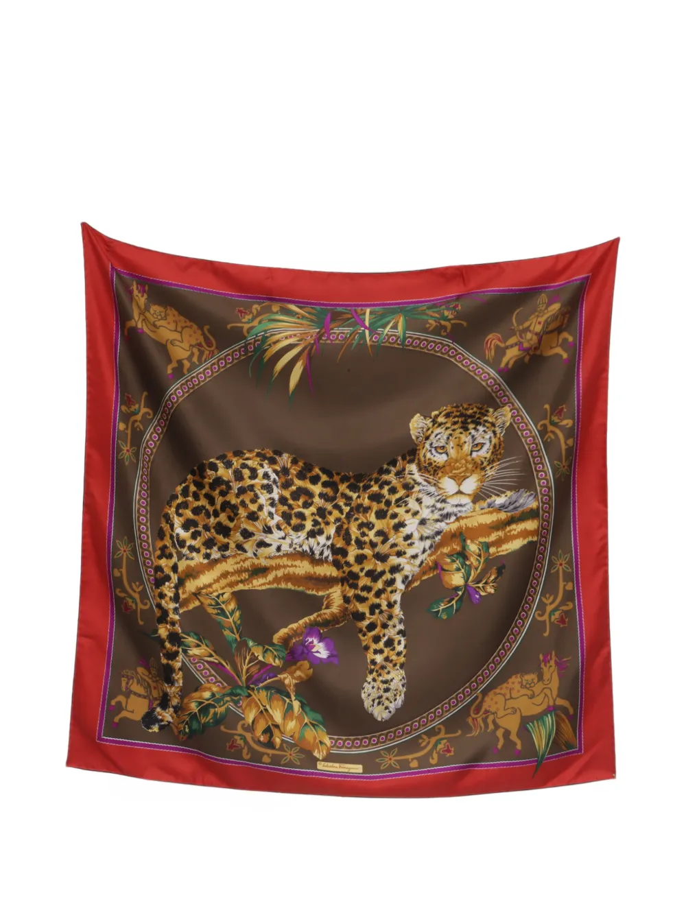 Ferragamo Pre-Owned Leopard print scarf - Marrone