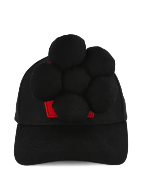 Walter Van Beirendonck flower-appliqué baseball cap