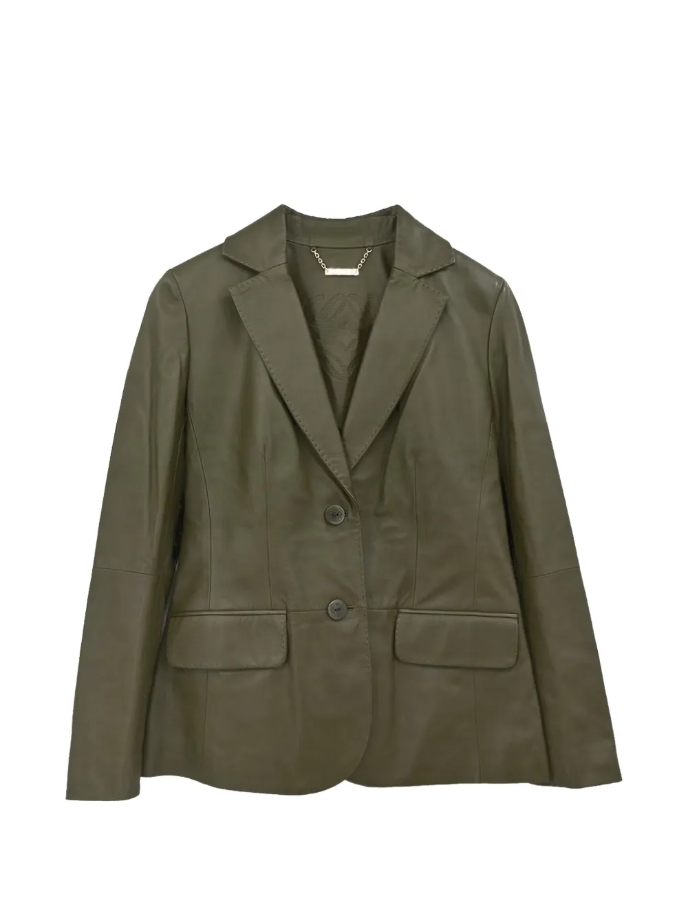 Loewe Pre-Owned Anagram leather jacket - Grün