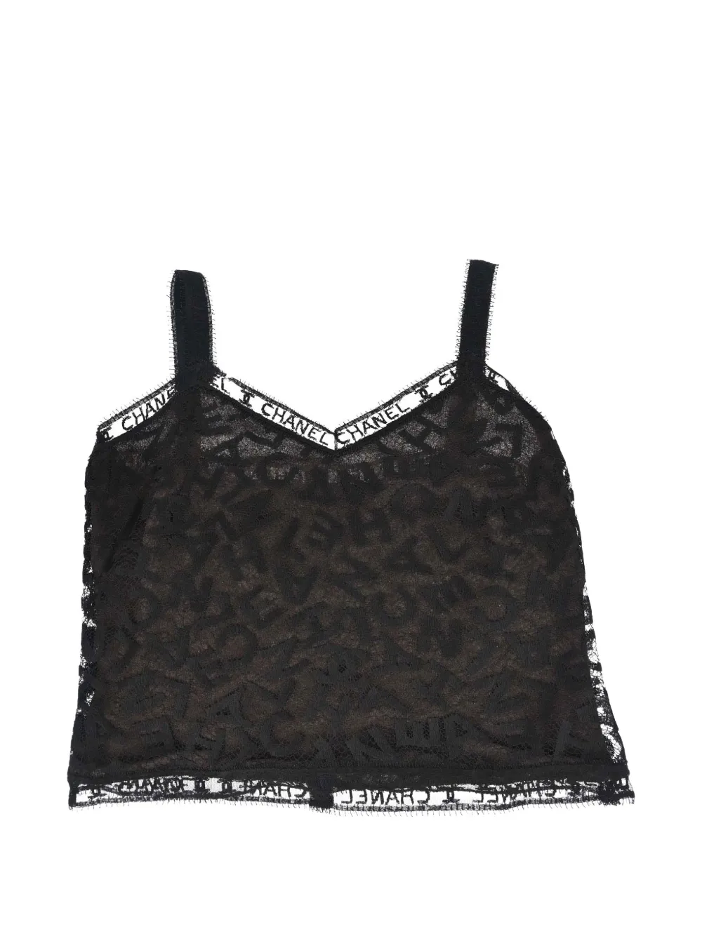 CHANEL Pre-Owned 1998 lace camisole top - Schwarz
