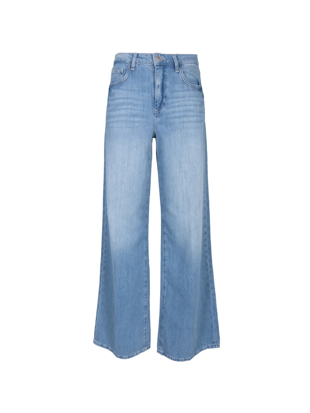 L'Agence faded wide-leg jeans - Blu