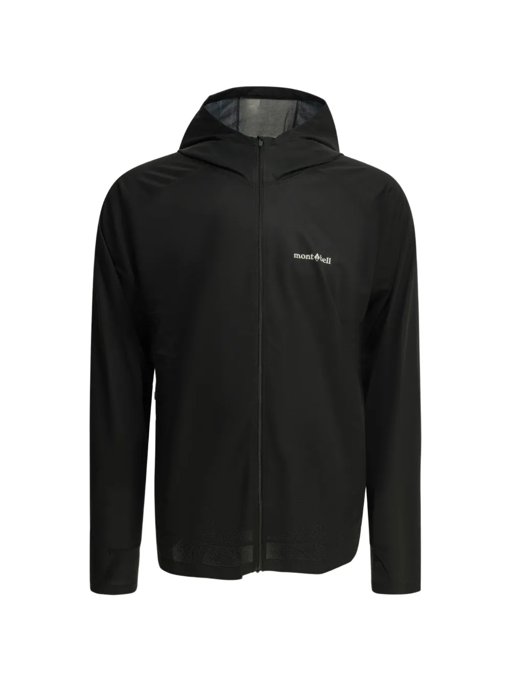 Montbell logo-print zip-up hoodie - Schwarz