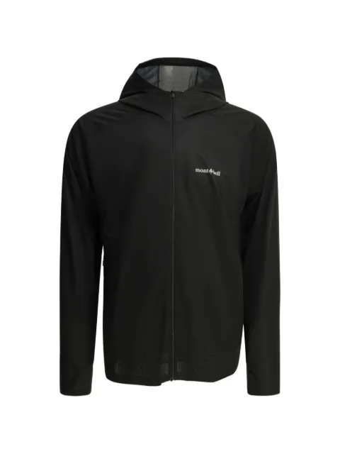 Montbell logo-print zip-up hoodie