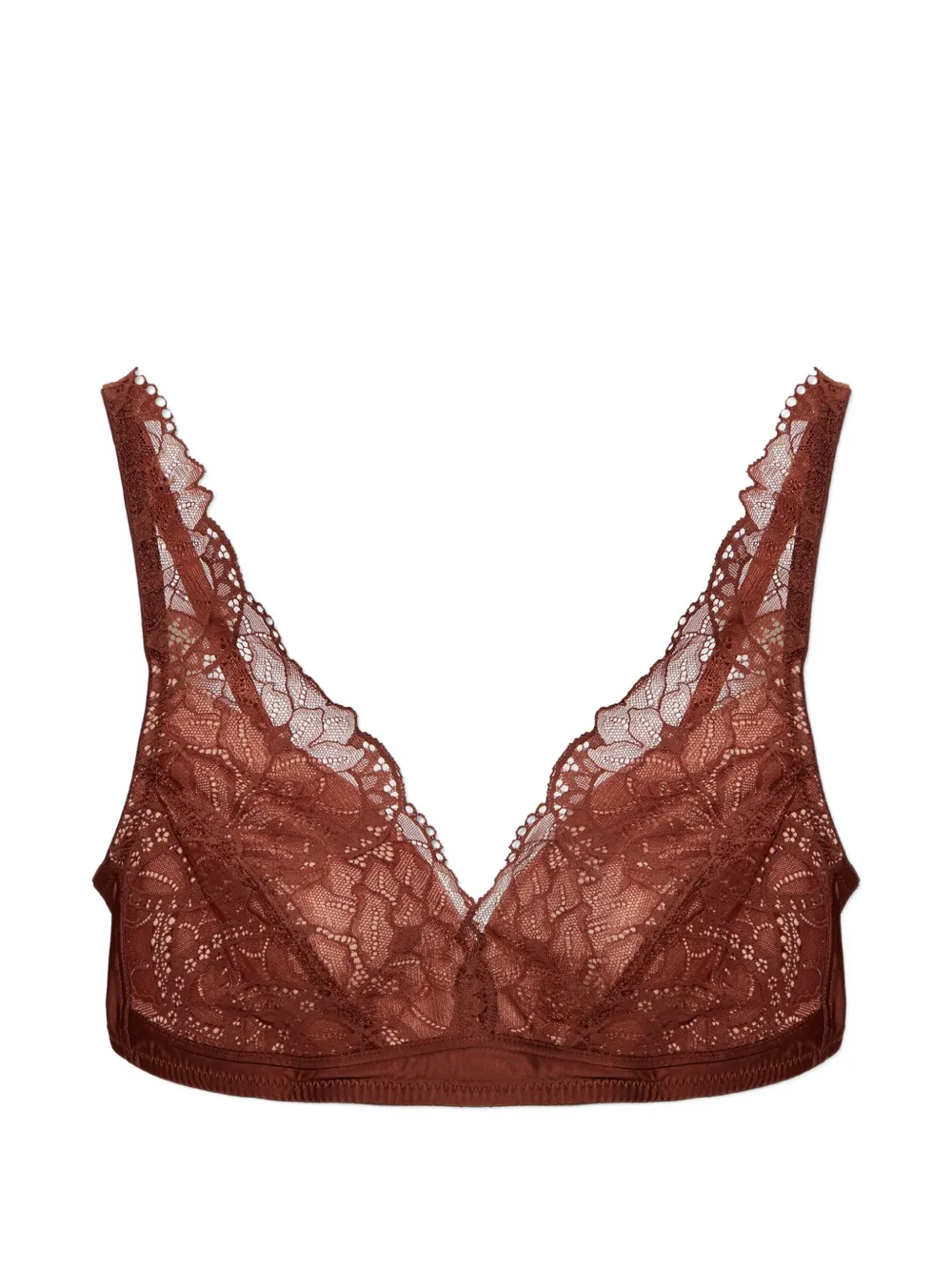 Hanro Azella lace-trim bra - Marrone