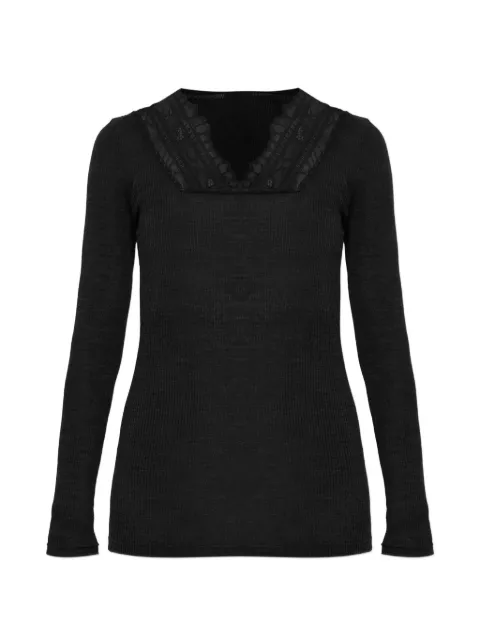 Hanro Marcia lace-trim shirt