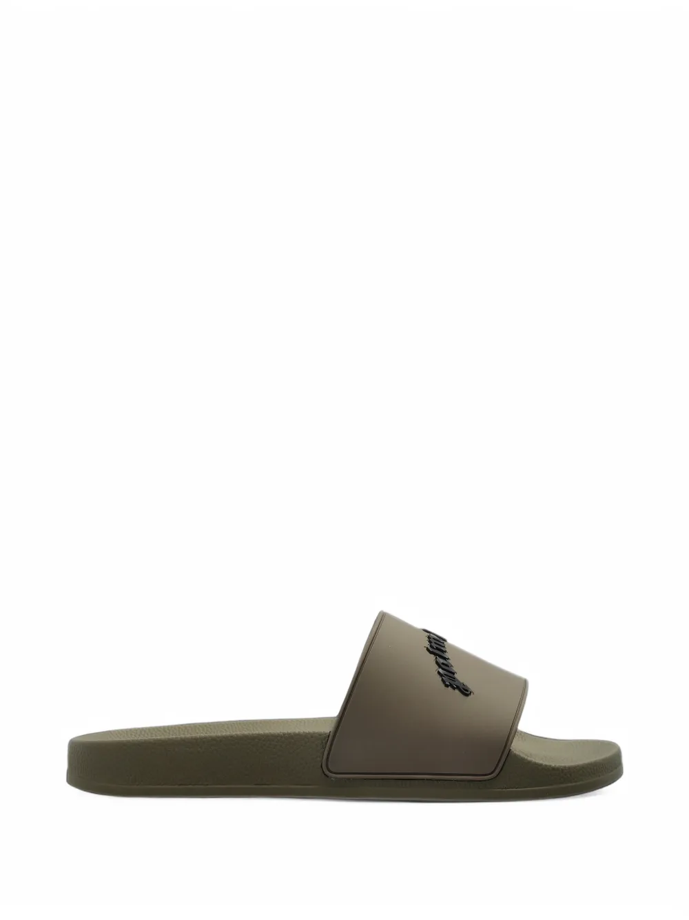 Palm Angels logo-appliqué slides - Grün