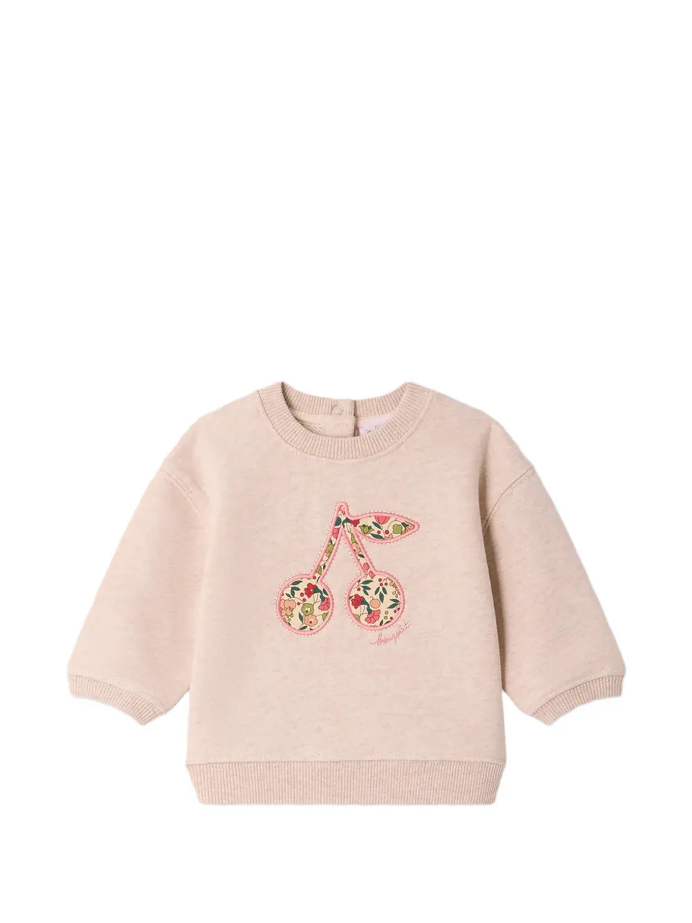 Bonpoint Dahlia cherry-patch sweatshirt Beige