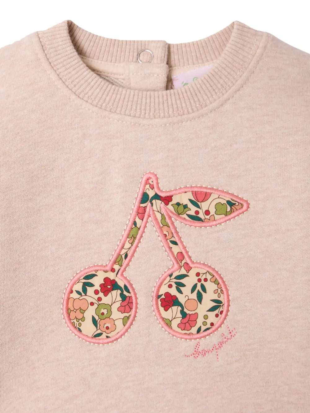 Bonpoint Dahlia cherry-patch sweatshirt Beige