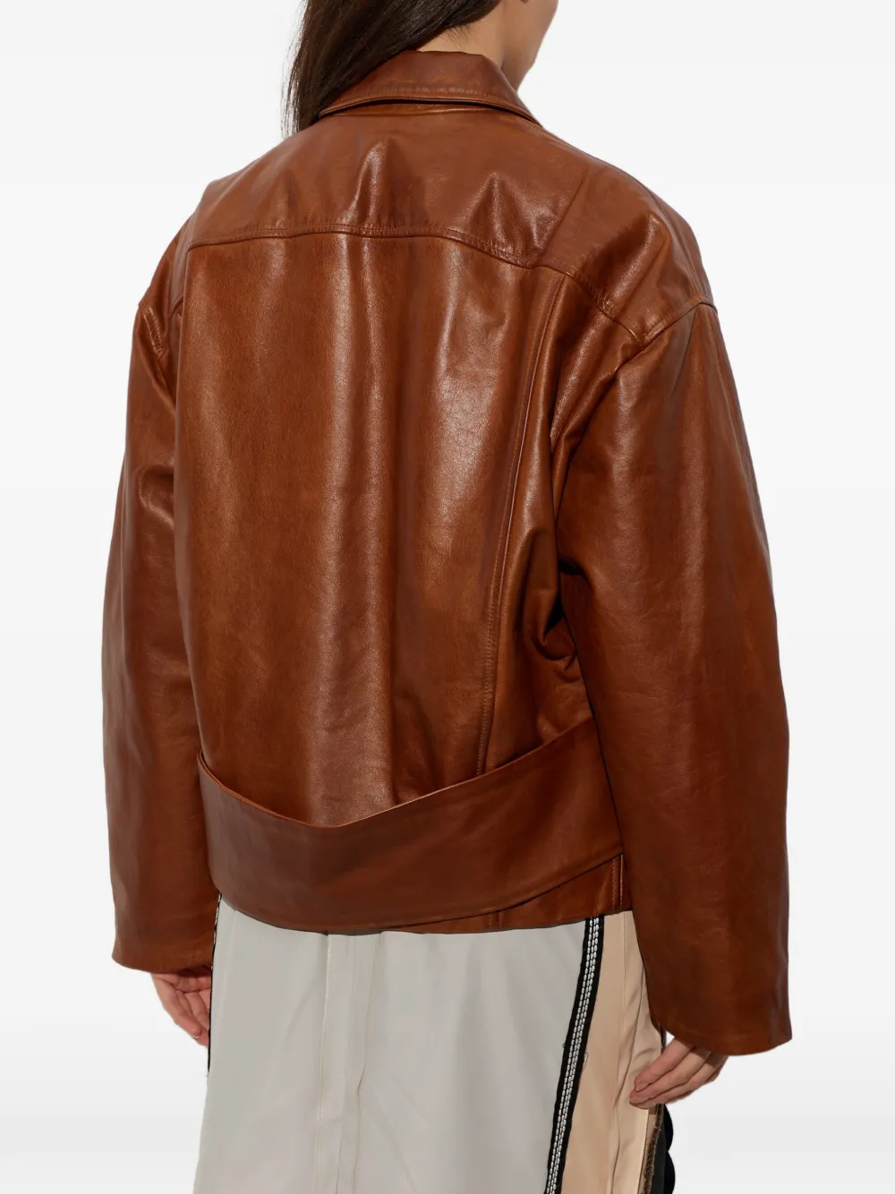Marni zip-up leather jacket Bruin
