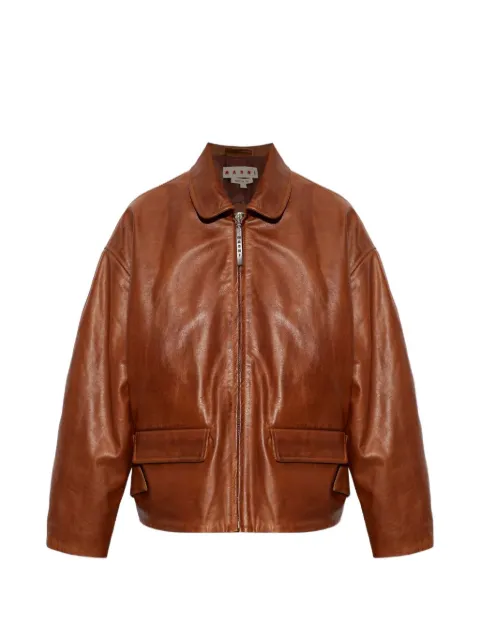 Marni zip-up leather jacket
