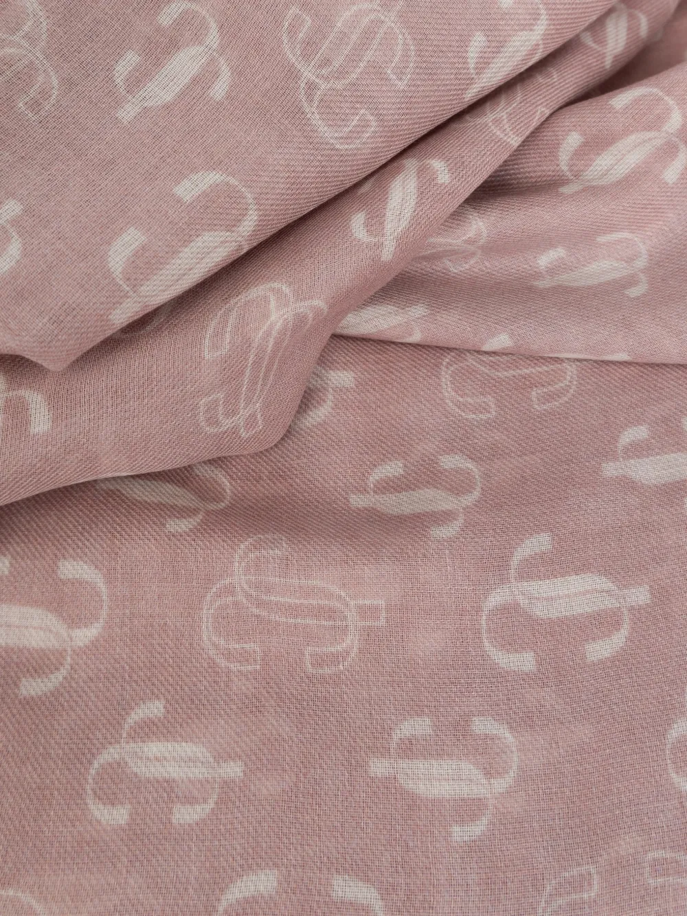 Jimmy Choo monogram-print frayed scarf Roze
